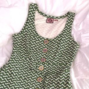 Juicy Couture Faux Belted Art Deco Modern Vintage Aesthetic Mini Dress